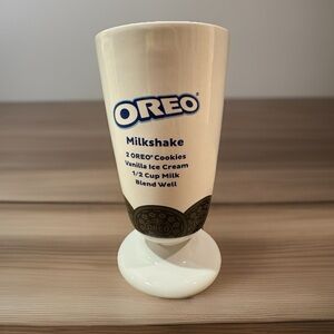 Oreo Milkshake Ceramic Recipe Embossed Cup Collectible
